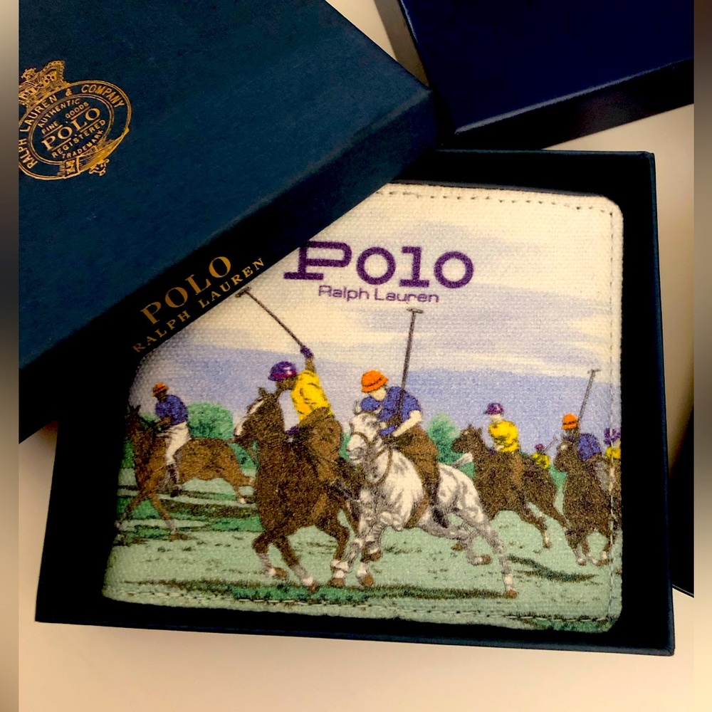 POLO Equestrian Canvas Billfold Wallet